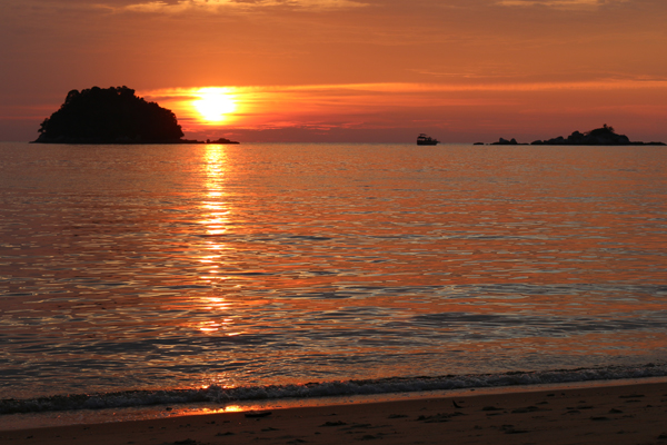 パンコール島の夕陽