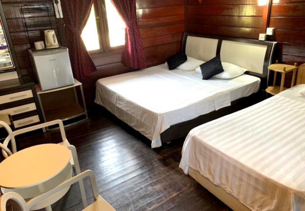 Nipah bay villa/ニパーベイヴィラの木造シャレー