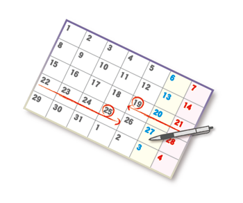 旅行日程の確認をしましょう